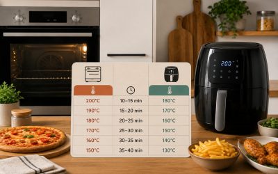 Przelicznik piekarnika na Air Fryer (Tabela)