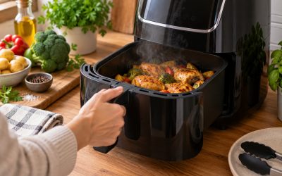 Czy można otwierać air fryer w trakcie pieczenia?
