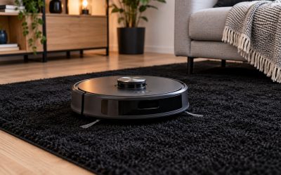 Dlaczego robot sprzątający zatrzymuje się na czarnym dywanie?