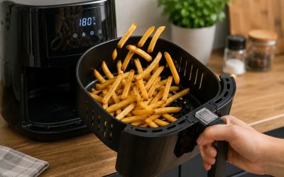 Jak często potrząsać koszem w air fryerze?