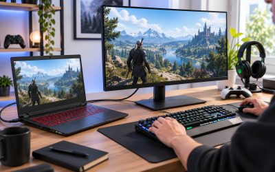 Jak podłączyć laptopa do monitora zewnętrznego do grania?