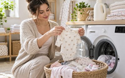 Jak prać ubrania niemowlęce? Jaki program i detergent?