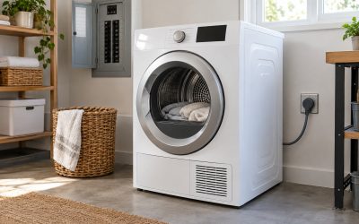 Suszarka bębnowa a instalacja elektryczna – jaka moc i bezpiecznik?